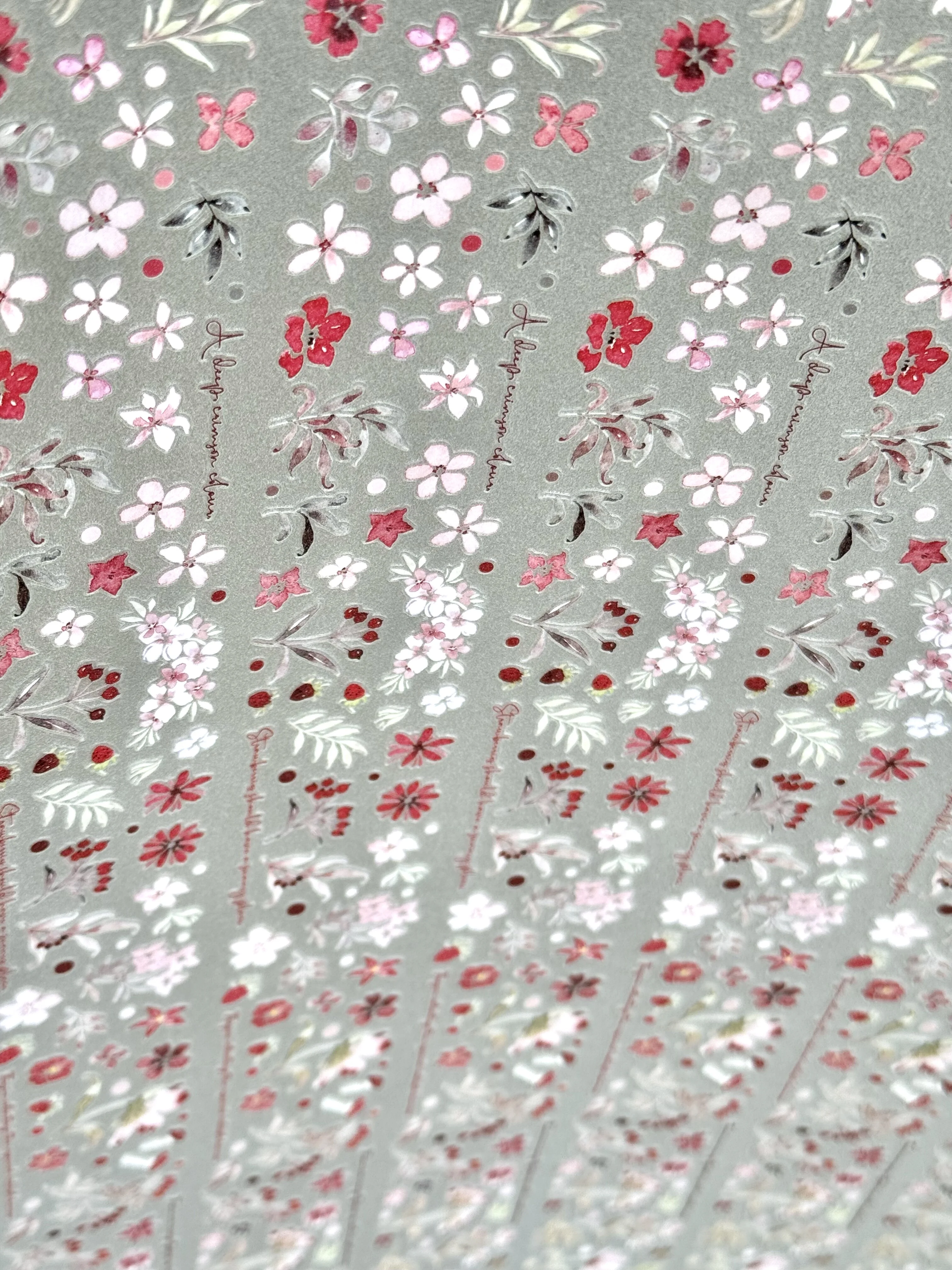 Watercolor Cut Film Sticker Roll - Small Flower & Fruit & Chair & Coffee Theme Decoration Stickers