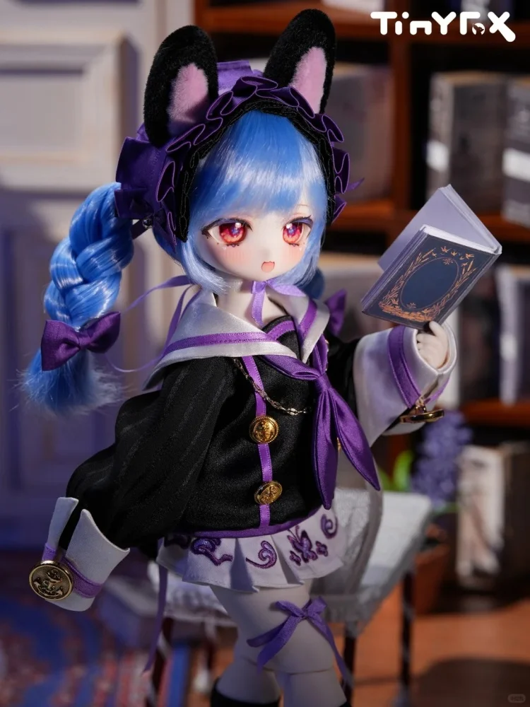 

Tinyfox Violet Blueberry Rabbit 1/6 Bjd Movable Joint Ball Doll Sailor Suit Pleated Skirt Wig Set collectible ornament Presale