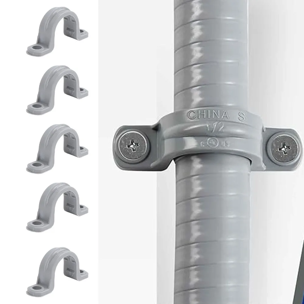 

30 шт. пластиковых изделий ​ Хомуты для крепления трубопроводов ​ 3/4 дюйма ​ 1 дюйм ​ Хомуты для ПВХ труб ​ U-образный ​ 1/2 дюйма ​ Кабельный зажим