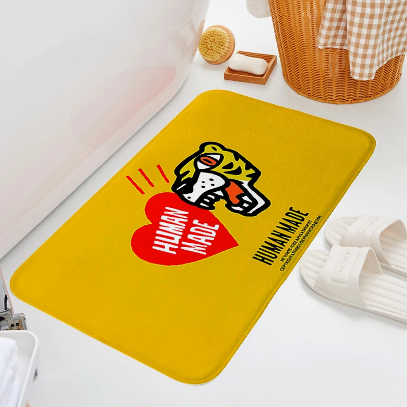 Anime Rug Aesthetic Non Slip Rug S-Human Mades Washable Non-slip Kitchen Rug Aesthetic Room Decorating Items Bathmat Carpet