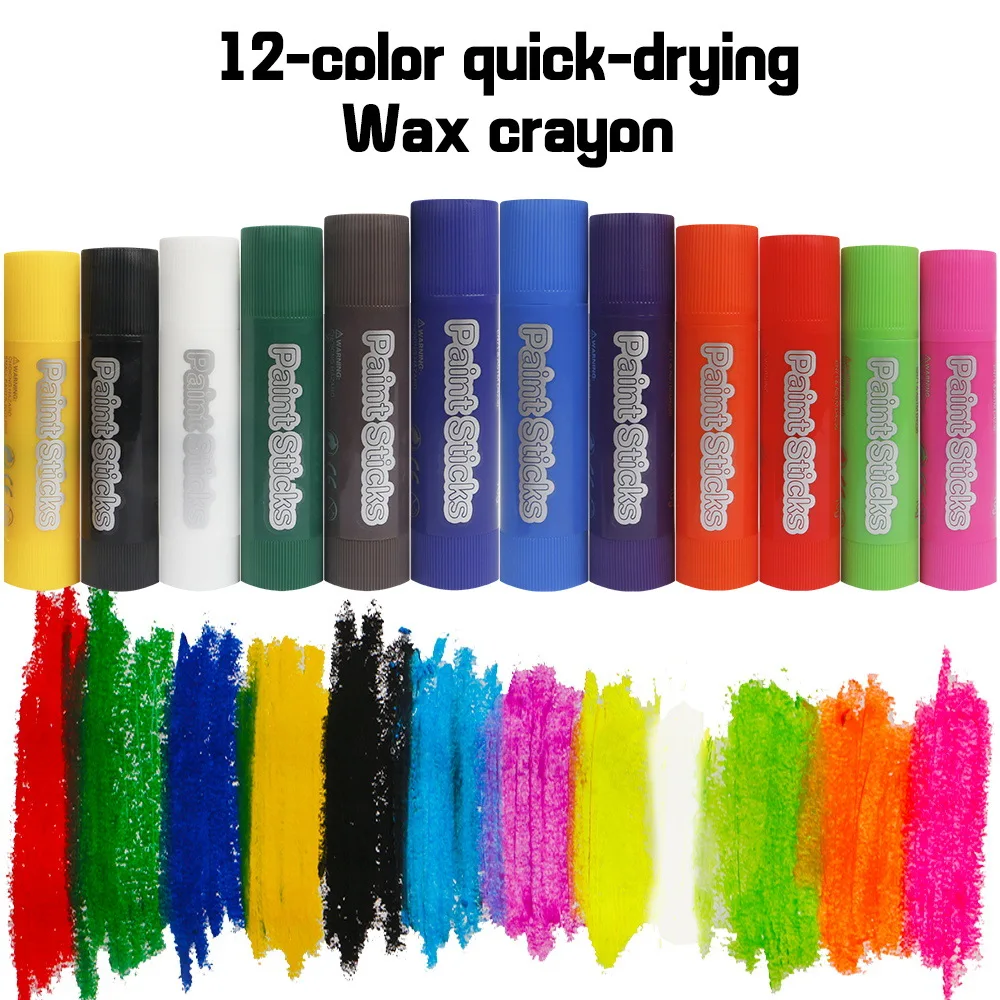 DIY solid paint stick crayon quick drying rotation not dirty hands easy to clean quick drying graffiti
