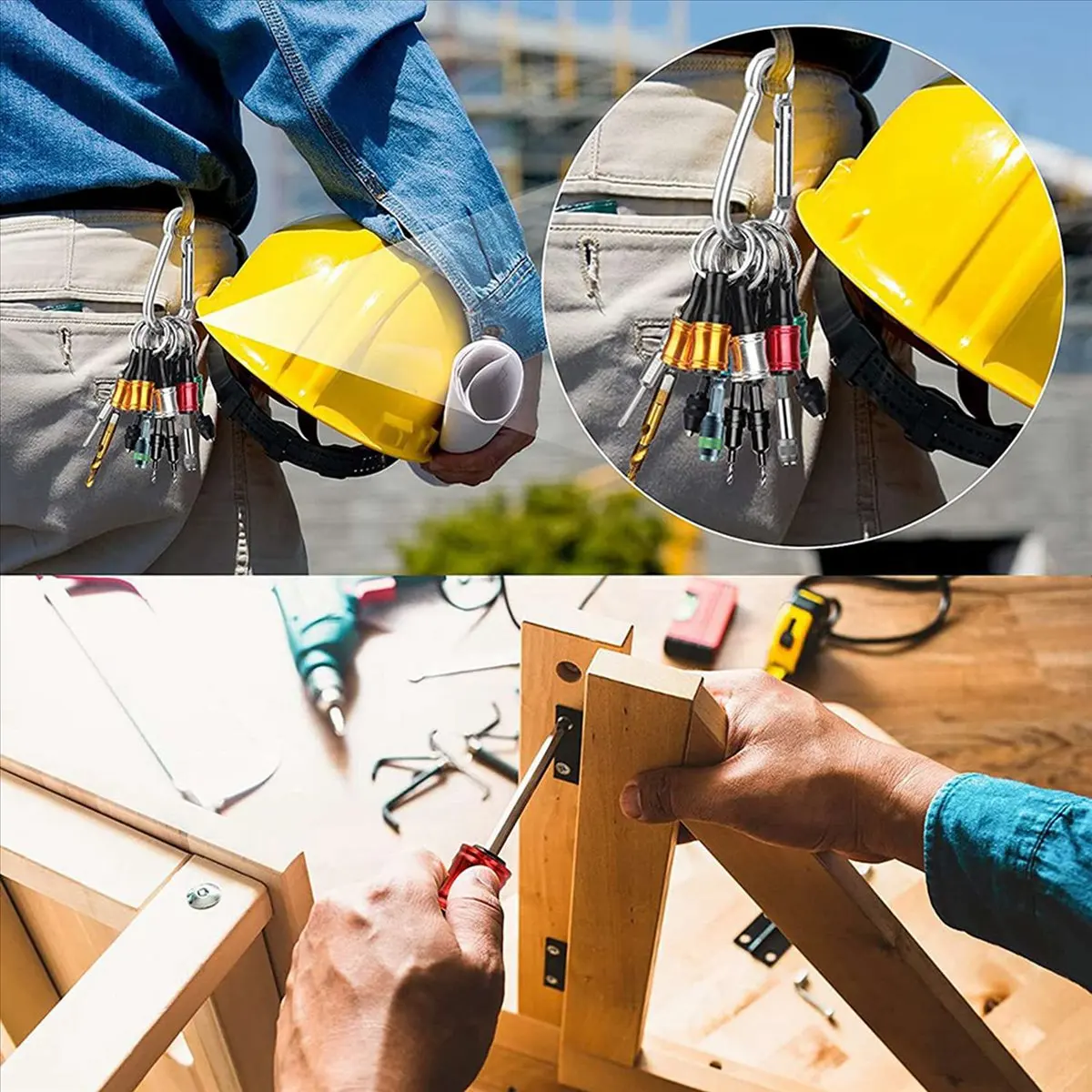 

Набор из 30 шт. насадок-держателей для отверток с шестигранным хвостовиком 1/4 дюйма, удлинитель-брелок, адаптер для дрели (5)