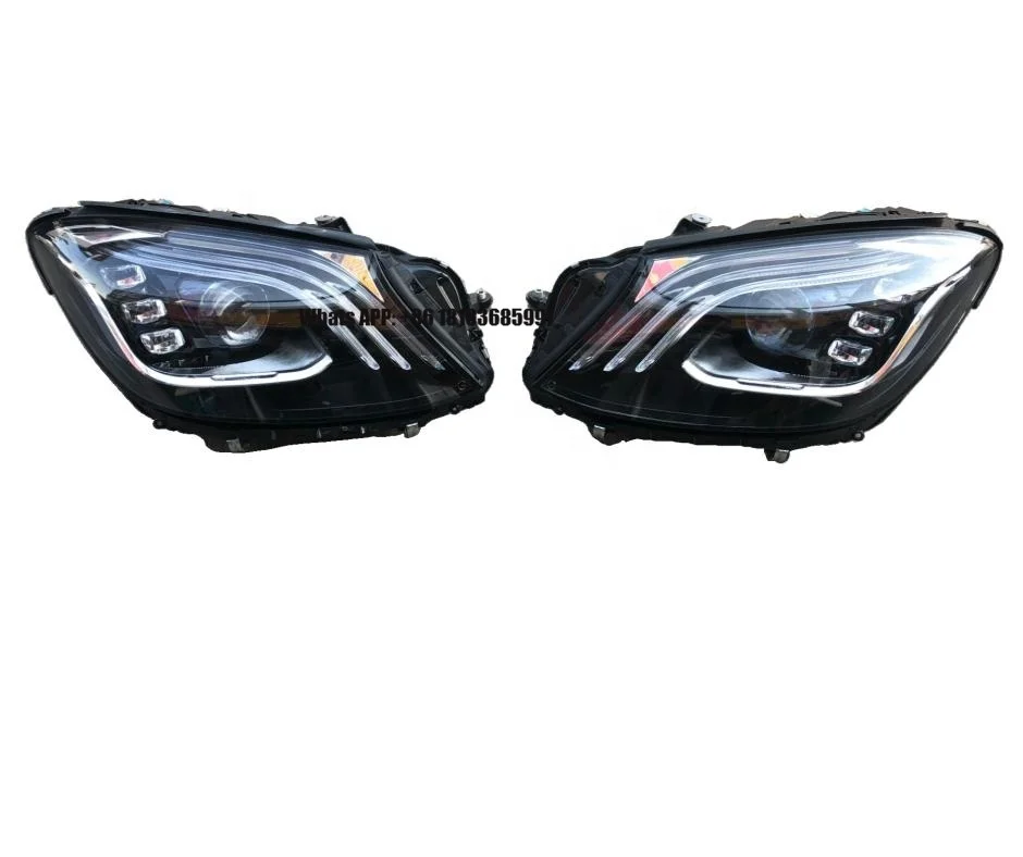 

New Hot Selling S Series W222 Front LED Head Headlights Geometric Lights Blue Day Running Lights