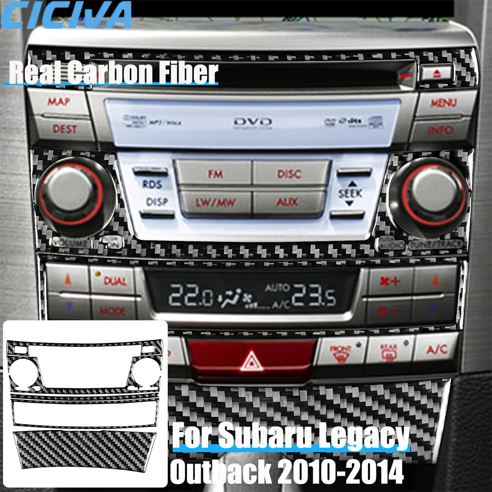 

Real Carbon Fiber Car Accessories Center Console Panel Set Cover Soft Sticker For Subaru Legacy/Outback 2010 2011 2012 2013 2014