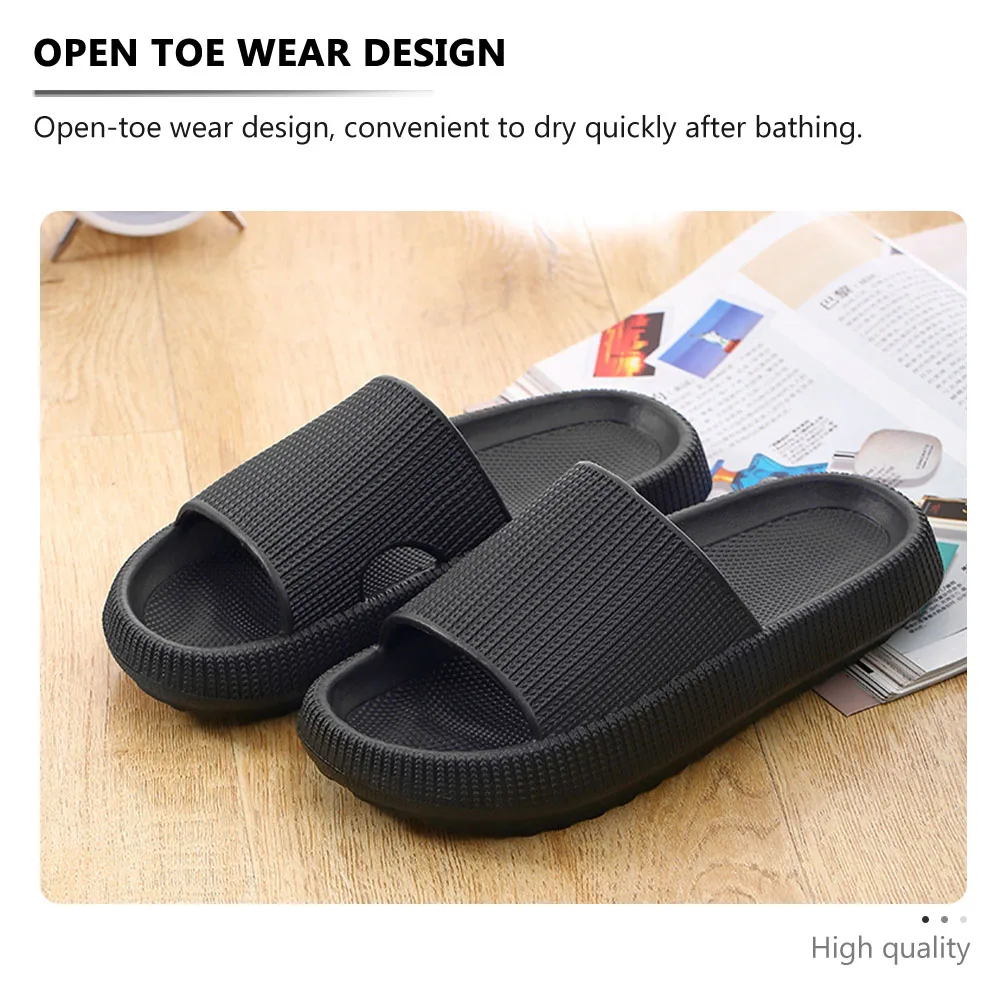 

1 Pair Massage Foam Slippers Eva Bathing Slippers Quick Drying Shower Footwear Breathable Open Toe Sandals For