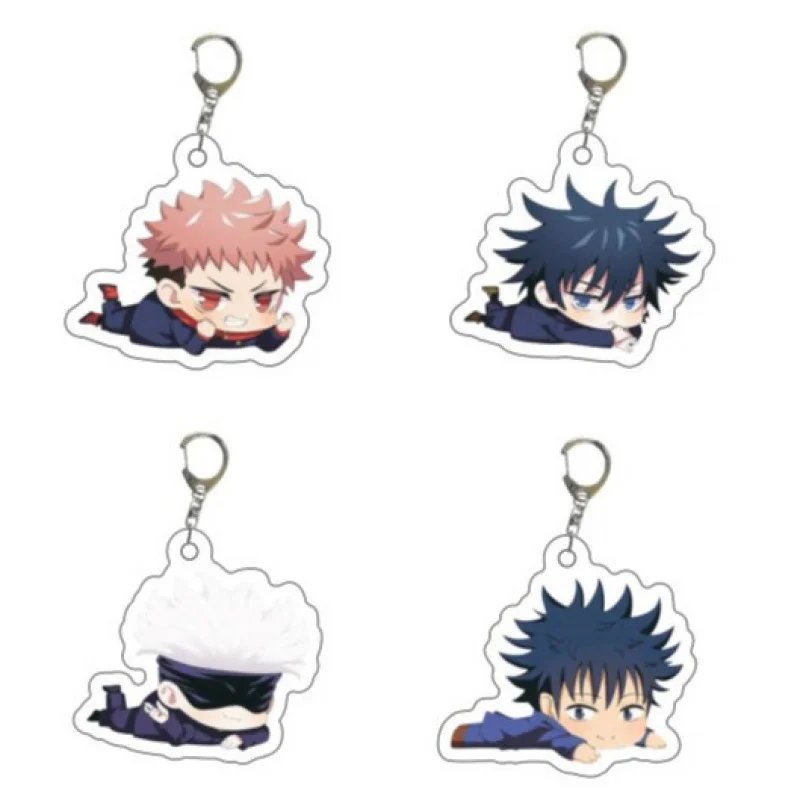 Anime Jujutsu Kaisen Gojo Satoru Fushiguro Megumi Itadori Yuji Acrylic Figure Model Key Chain Pendant Toy Gift Accessories