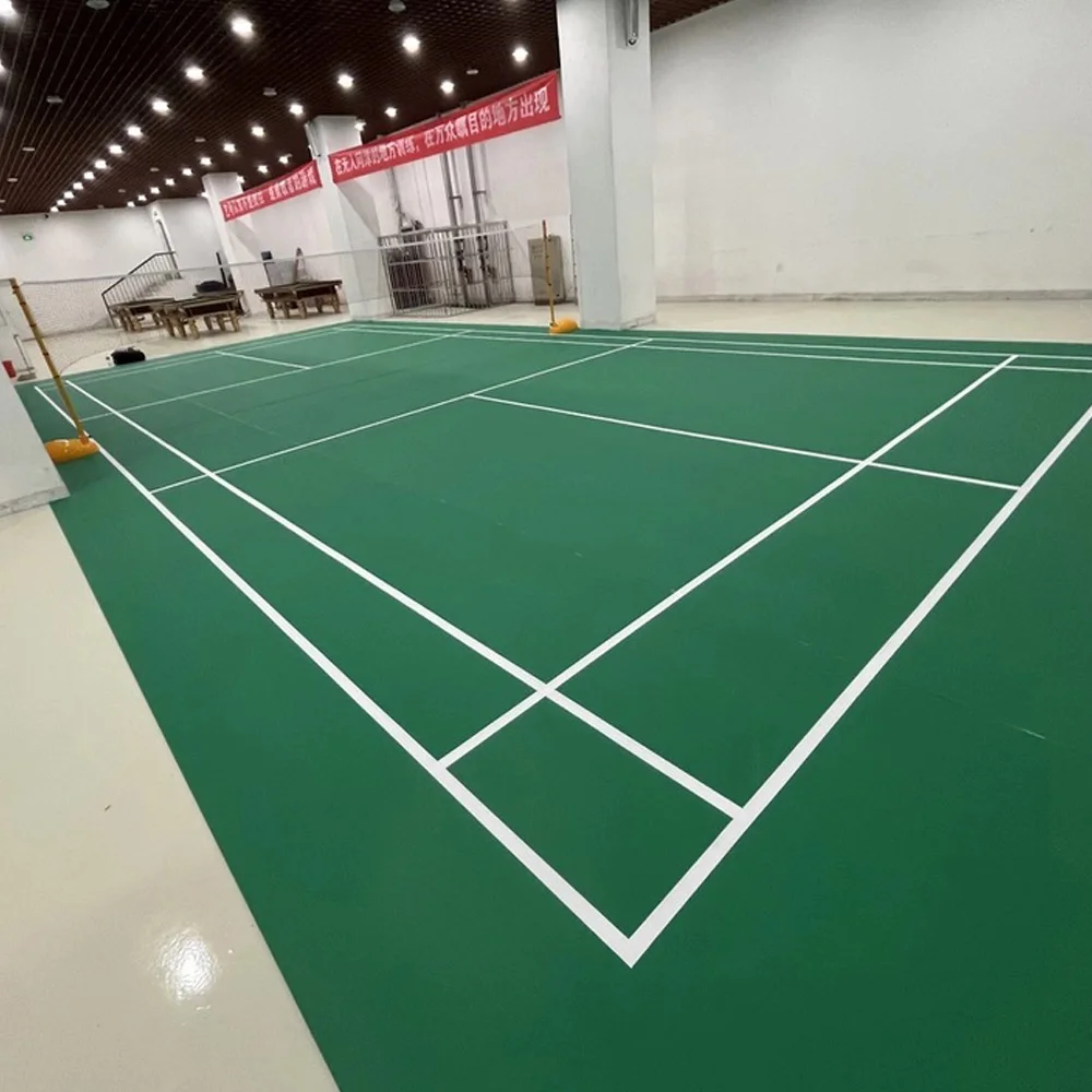 Beable BWF Certified Badminton Court Flooring Sports Green Anti-Slip Wear-Resistant Durable Surface