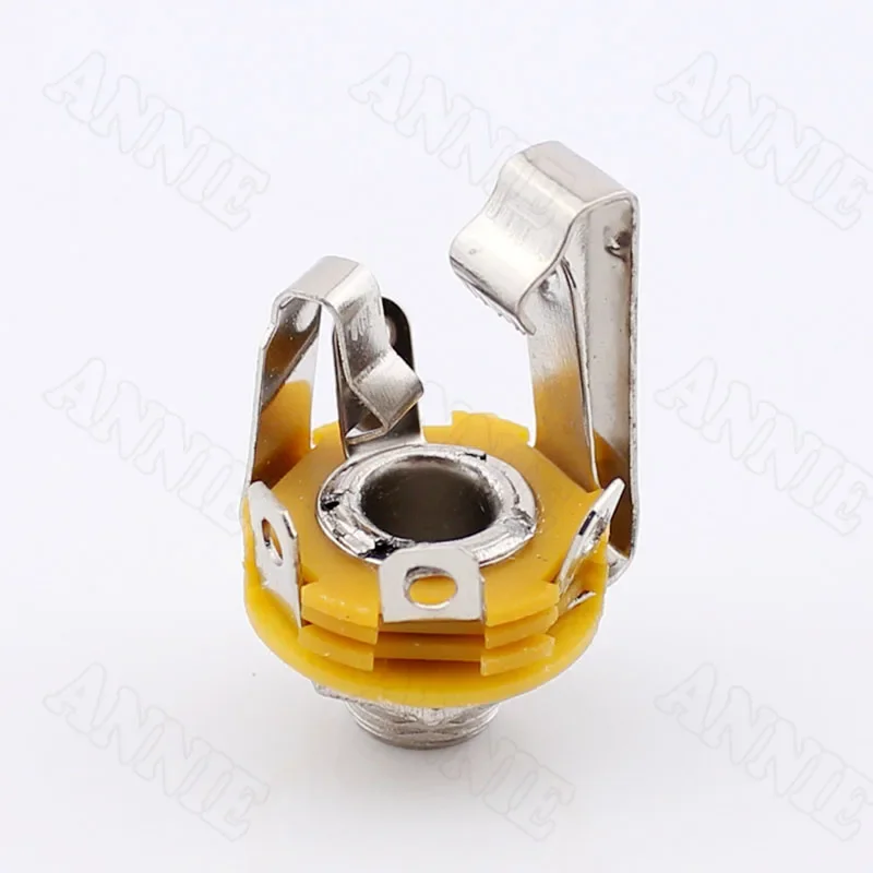 

50pcs/lot Brand New 6.5 Dual Track Metal Jack With Switch 6.5 Stereo Female Connector Large Three-core