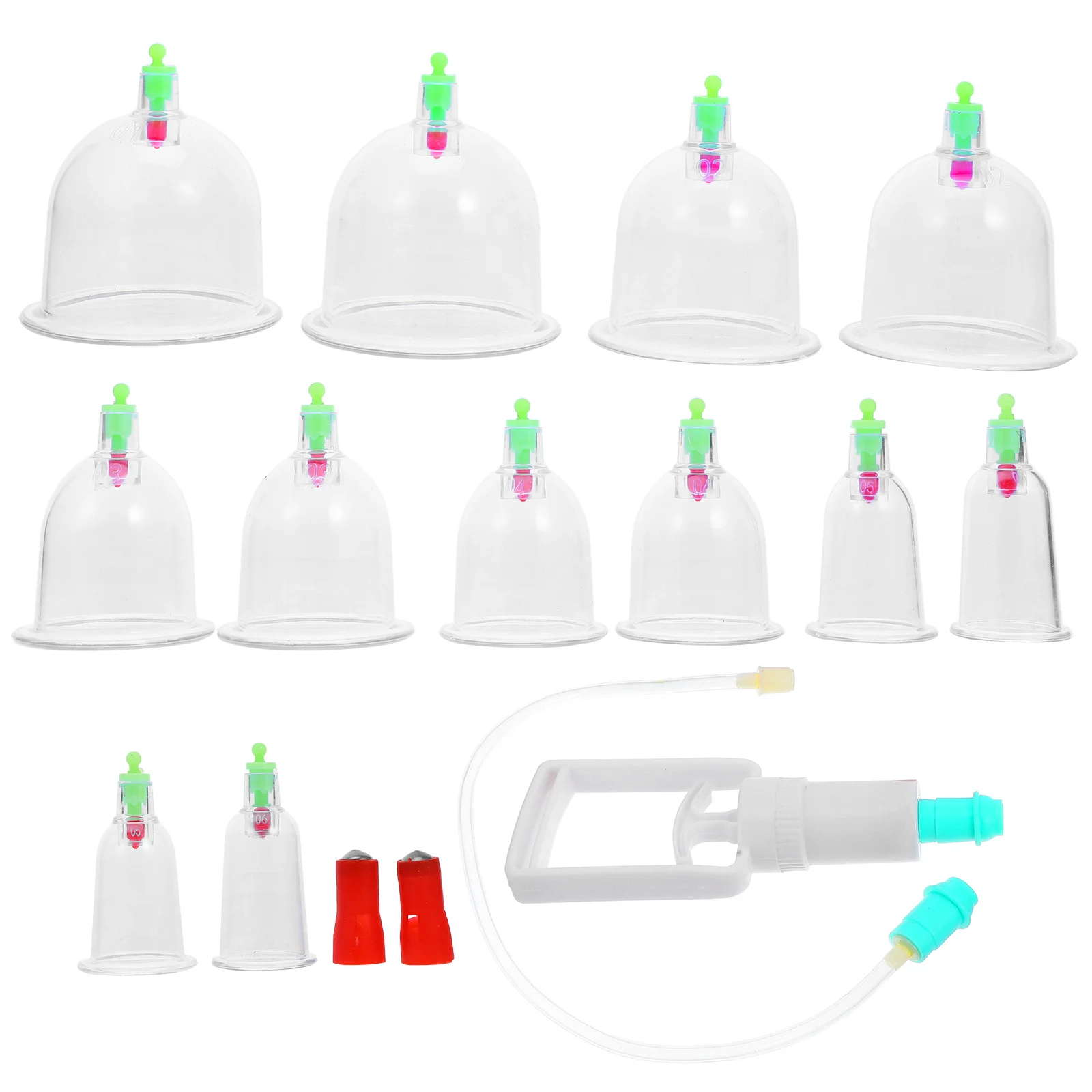 

Vacuum Pump Cupping Device Indoor Massage Accessory Manual Therapy Kit Clear Cups Equipment