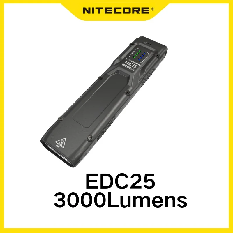 Nitecore Edc25 Ultra-Dunne Sterke Licht Type-C Oplaadbare 3000 Zaklamp Led 2 X Nitelab Uhi 20