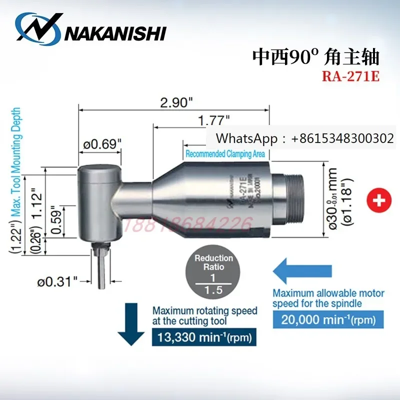 Original stock genuine NSK Nakanishi angle motor spindle RA-151E RA-271E