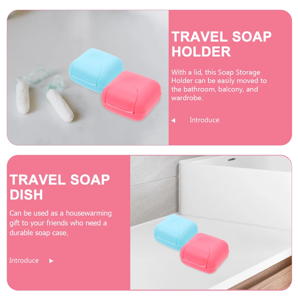 

4 шт. портативный держатель для хранения, водонепроницаемая мыльница, дорожный контейнер с крышкой, принадлежности для ванной комнаты, мыльница для душа