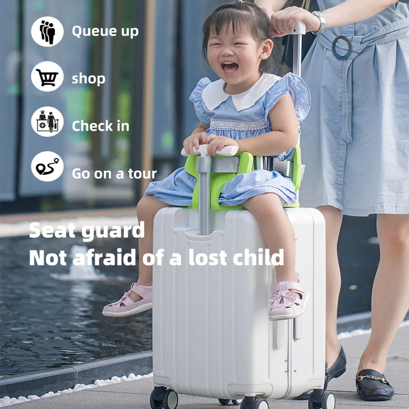 SUSHIMU  Children's luggage with aluminum alloy frame travel suitcase 20 inch suitcase TSA password lock