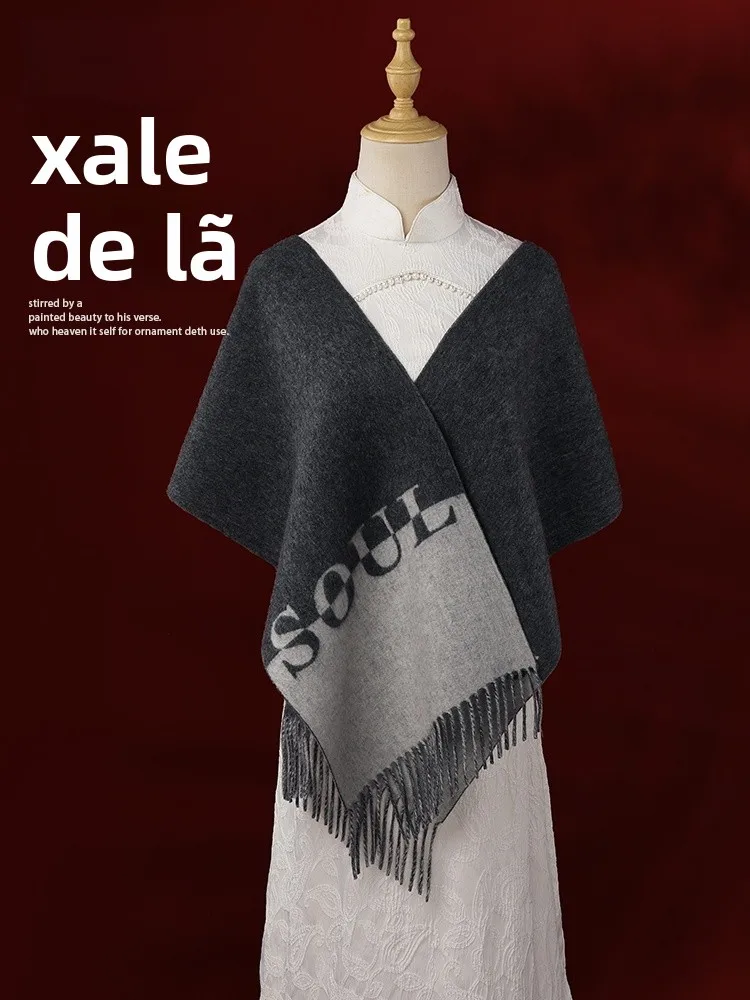 Echarpe-en-laine-pour-femme-protection-du-cou-petit-chale-epais-pashmina-d'hiver-ambiance-coreenne-cadeau-pour-maman-doux-confortable-double-face