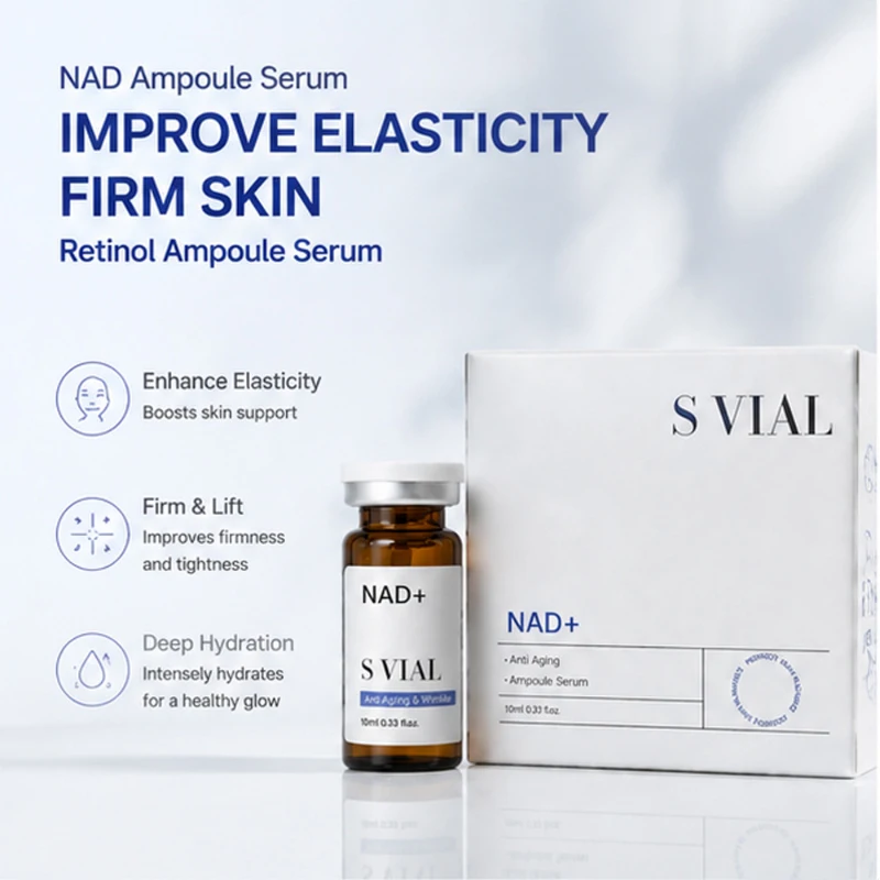 Nad+retinol Ampoule Essence 10ml Small Molecule Stock Solution Ampoule Household Facial Skin Care Bottle Moisturization Essence