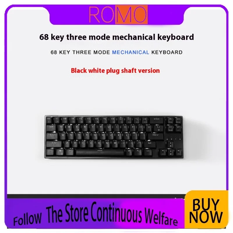 

Клавиатура игровая RK68 G68 для третьих осмотров, с подсветкой 2,4 ГГц