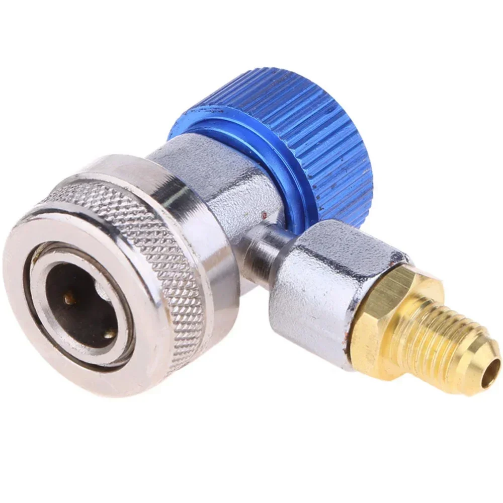 Freon R134A H/L Auto Car Quick Coupler Connector Brass Adapters Air Conditioning Refrigerant Adjustable AC Manifold Gauge