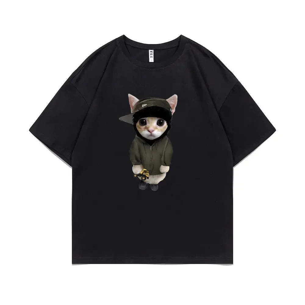 Rapper Yeat Kitty with Tonka Graphic Tshirt Male Casual Tees Men Hip Hop Rap Street Tee Shirt Summer Funny Man Oversized T-shirt