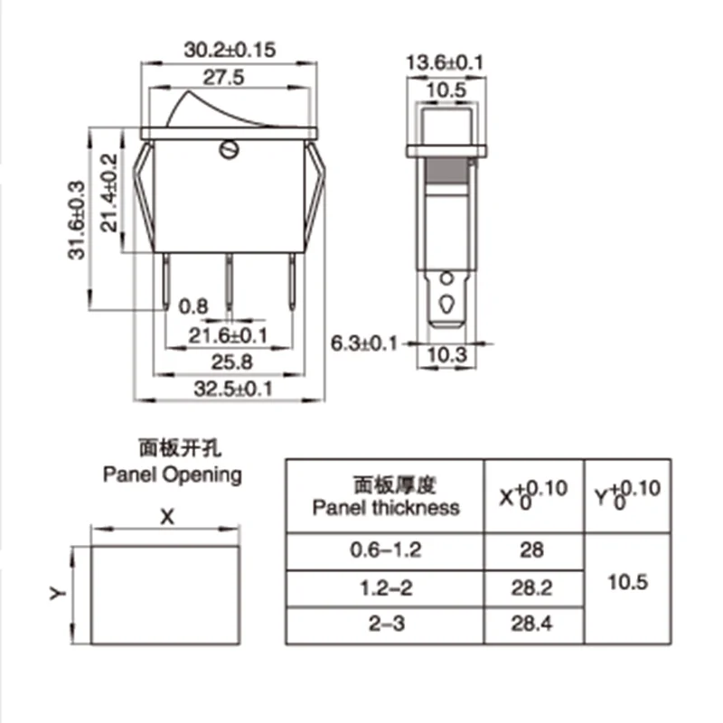 1pcs KCD3  with LED Rocker Switch 16A /20A 125V/250V ON-ON/ON-OFF-ON 2/3Position 3Pin Electrical Equipment Power Switch buttons