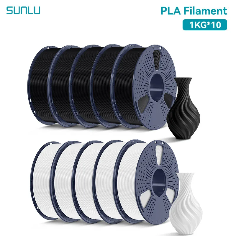 SUNLU PLA / High Speed PLA / PLA + 2.0 10KG im Bündel 1,75mm 1KG, extrem robust 2-3X stärker, Hochgeschwindigkeits-3D-Druckfilament