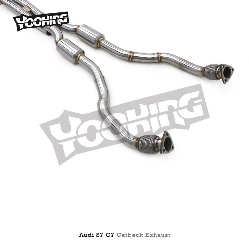 Yooking Performance Exhaust System For Audi S6/S7 C7 4.0T (2013-2018) Valve Muffler Pipe