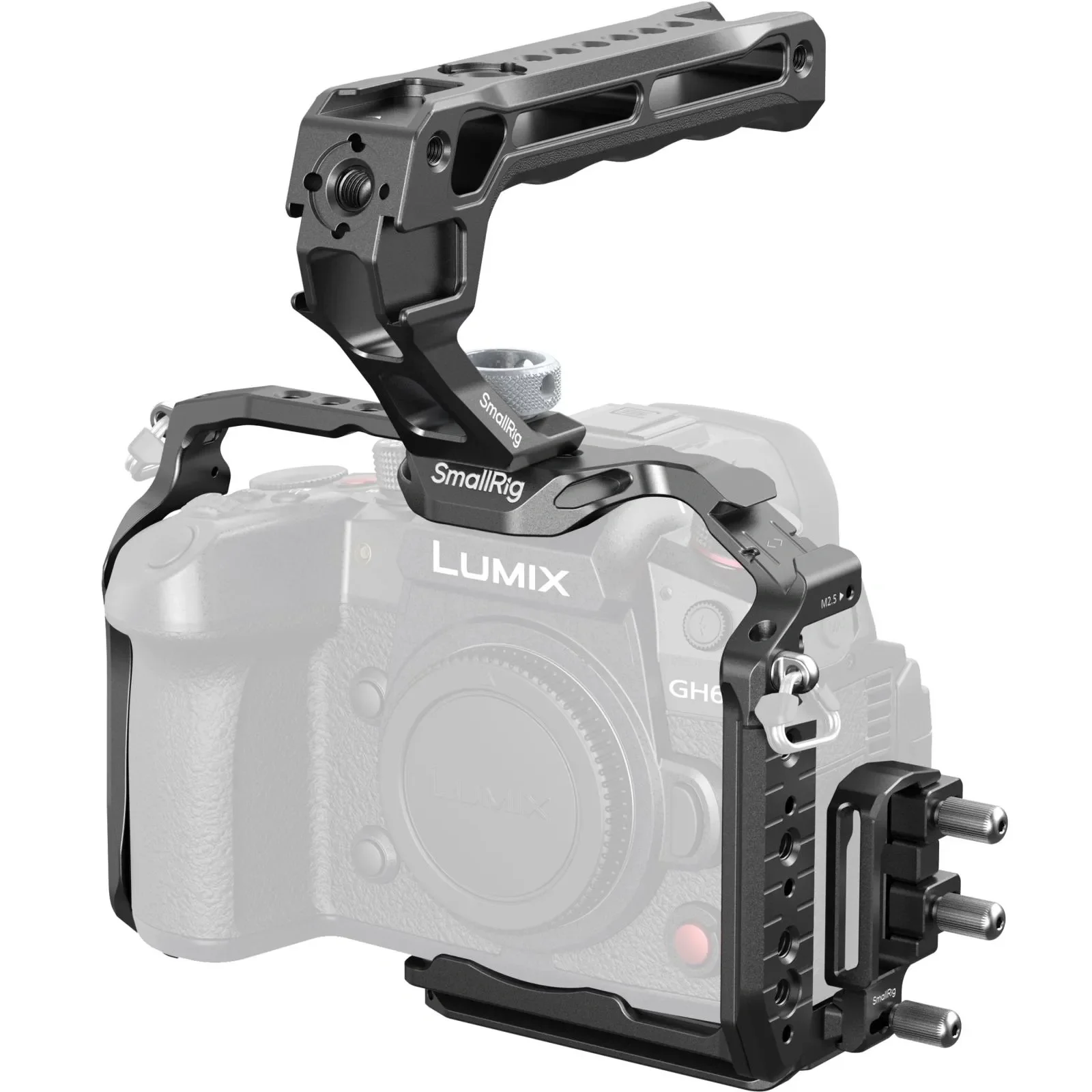 Imagem -02 - Smallrig Quick Release Câmera Cage Hawklock para Panasonic Lumix Gh7 Gh6 4824 4825