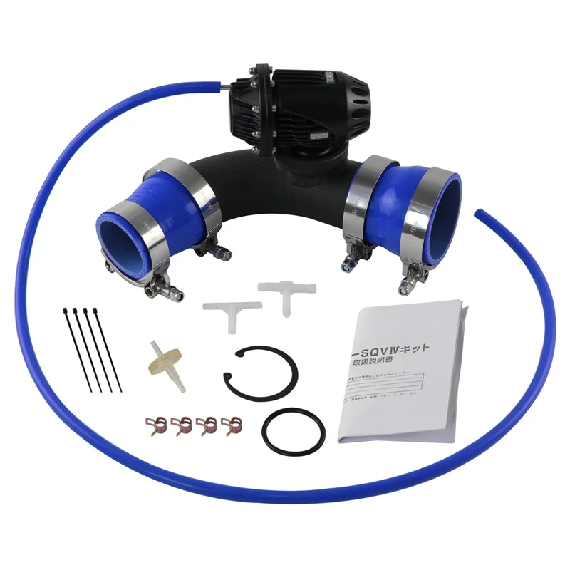 SSQV IV Blow Off Valve & 90 Degree Hose Adapter & Clamp for Hyundai Genesis Coupe 2.0T 2010-2012