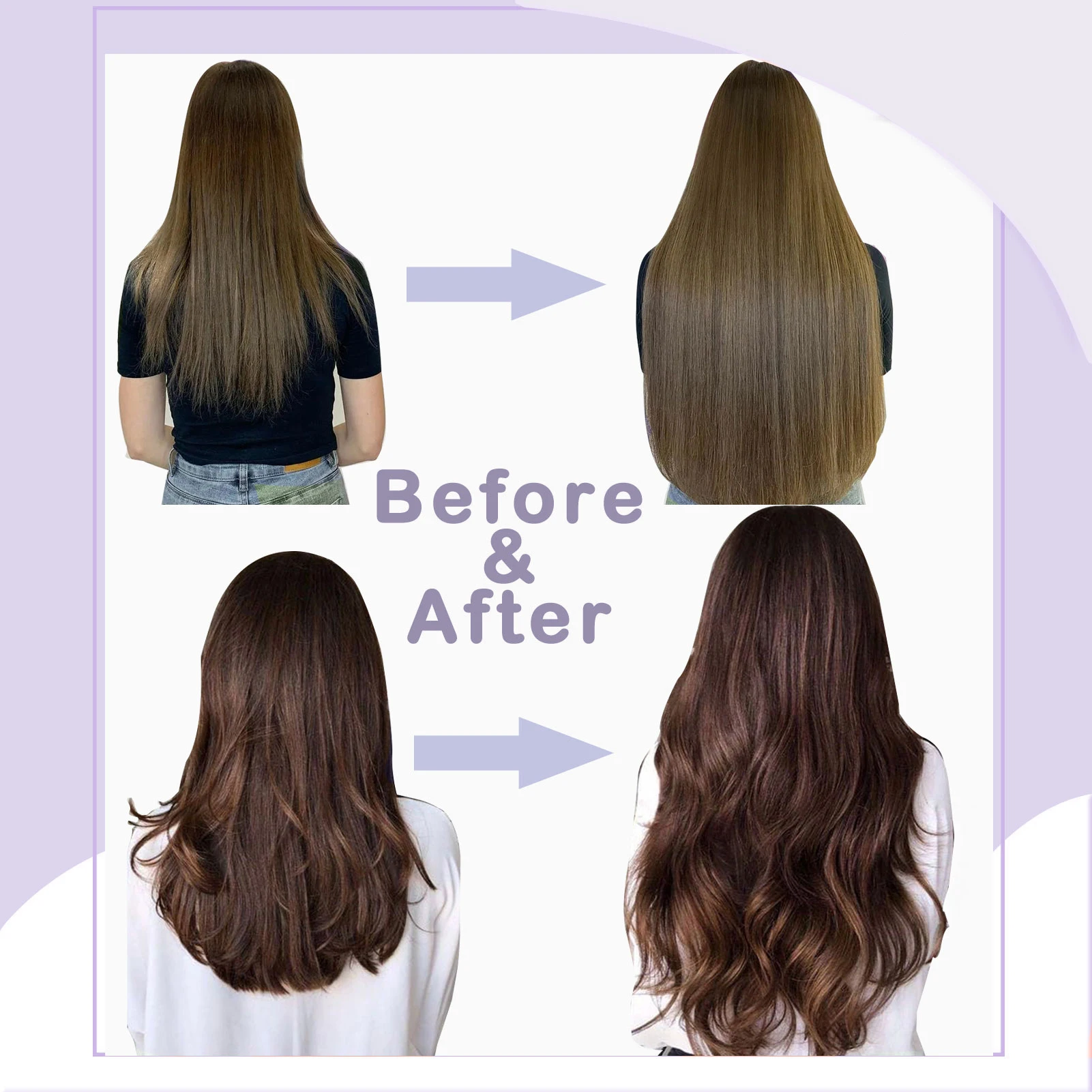 حلقة ربط صغيرة لشعر الإنسان ، أنابيب نحاسية غير سيليكون ، قفل الخرز لشعر I-Tip ، Feather ،