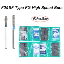 Fresas de pulido Dental, 1 bolsa/50 unidades, pulidores de diamante para alisar los dientes