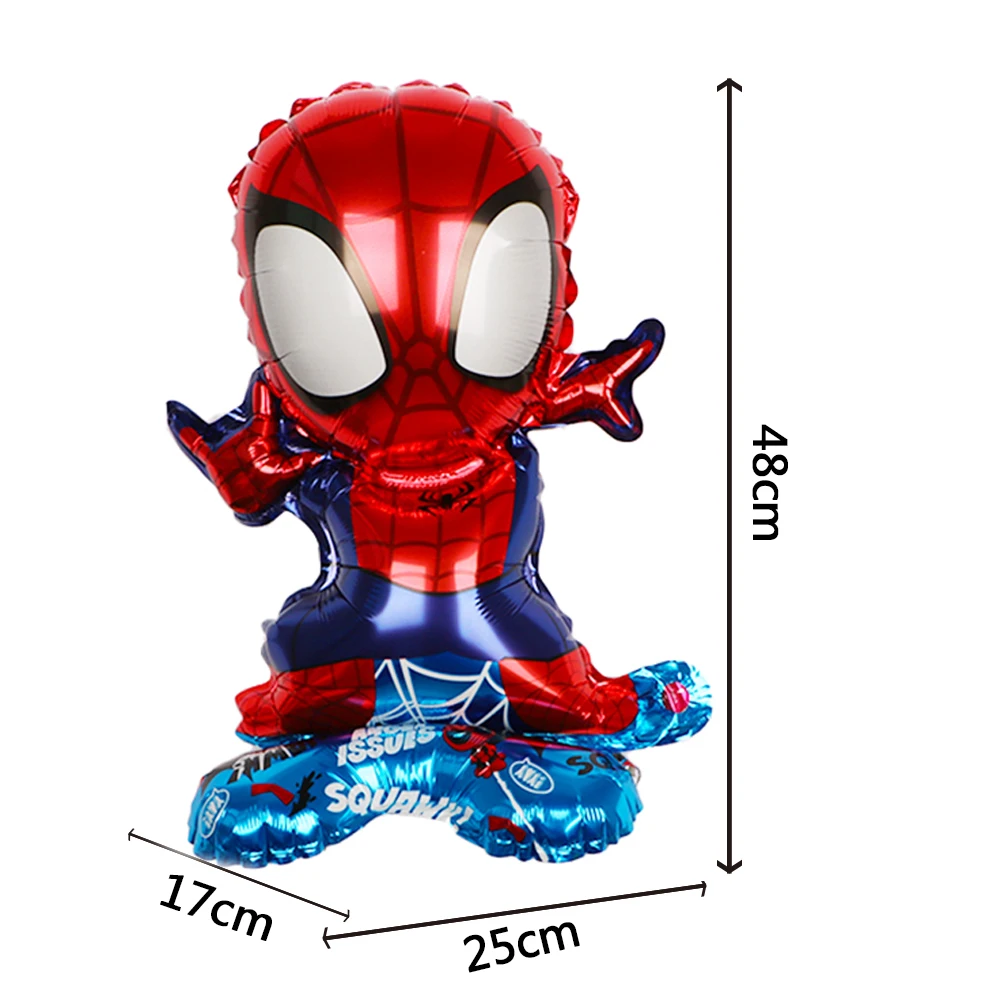 1/2pcs Cartoon Anime Hero Aluminum Film Balloon Base Balloon Standing Balloon Spider Man Iron Man Theme Boy Kids Toys Decoration