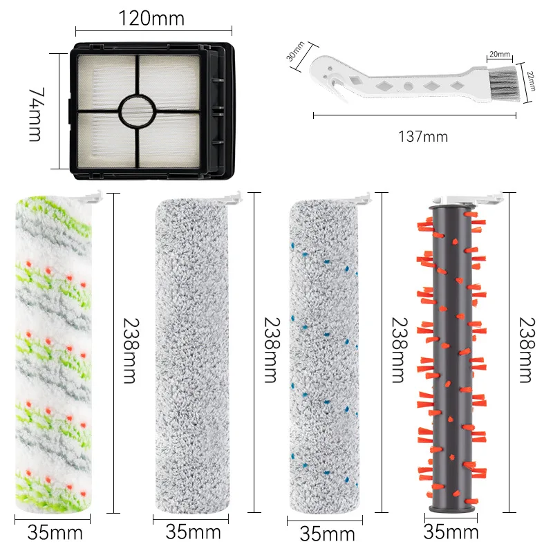 Main Brush For Bissell Crosswave Cordless Max 2554 2554A 2590 2596 2596B 2596M 2765 2765F 2765Z 2765E 2765N Filter Parts