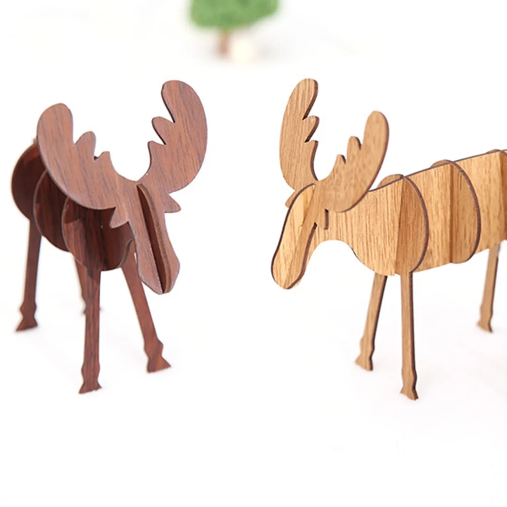 

Vintage Style Christmas Deer Elk Decoration Wooden Simulation Home Party Living Room Bedroom Wall Door Ornament Xmas Decorations