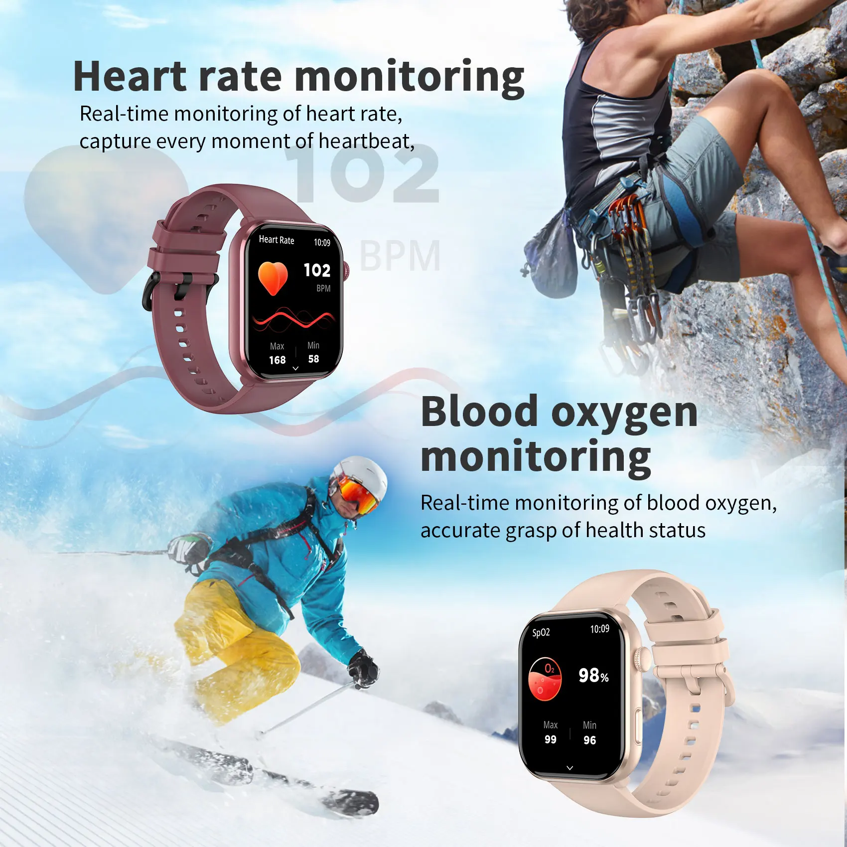 Новые умные часы Blackview R60 с Bluetooth для мужчин и женщин, 1,96-дюймовый AMOLED HD-экран, мониторинг здоровья кислорода в крови, фитнес-часы