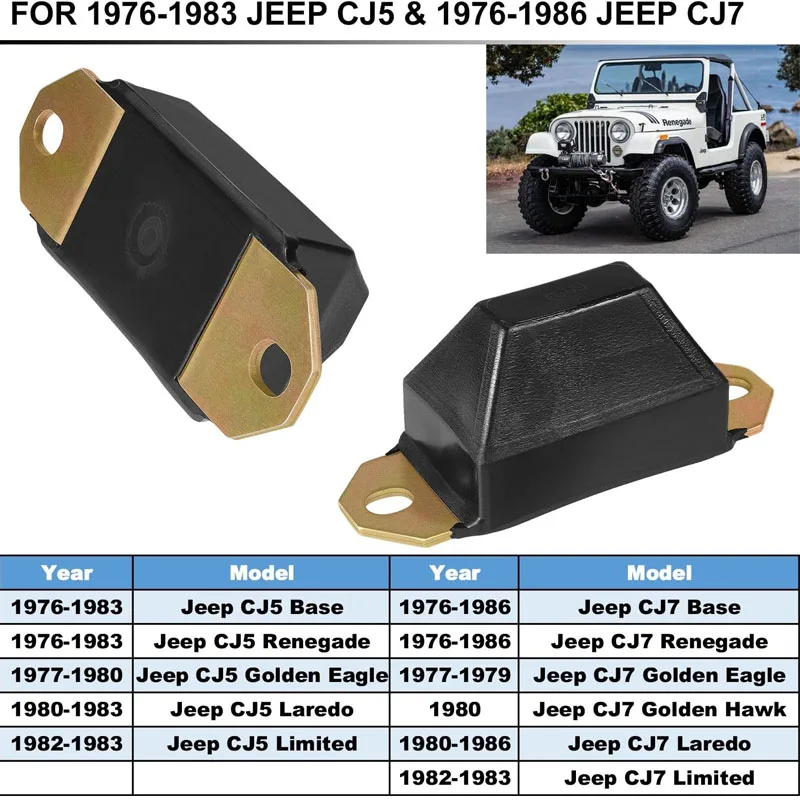 Kit paraurti a molla a balestra Bump Stop 9.9137G adatto per Jeep, suv e camion, compatibile con Jeep CJ5 e 1976-1983 Jeep CJ7 dal 1976 al 1986