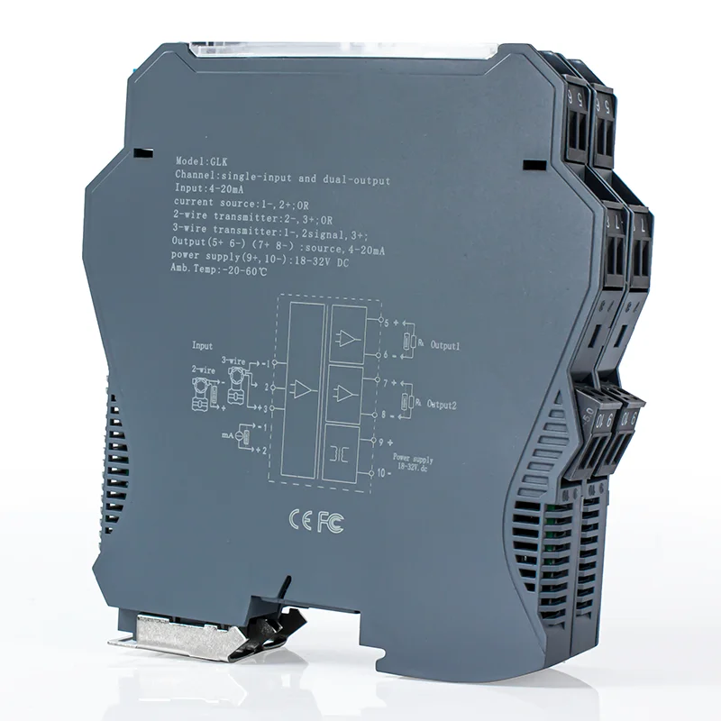 DC-stroomspanningssignaalomvormer 4-20mA 0-10V 0-5V 1-5V Analoge signaalisolator 1 in 1 uit 1 in 2 uit signaalisolator