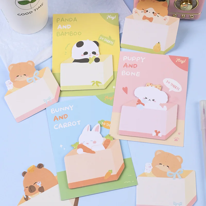 لوحة مذكرة كرتونية لطيفة للطلاب مجلة جمالية عالية تدوين الرسائل بمناسبة ملاحظات لاصقة قابلة لإعادة الاستخدام #1