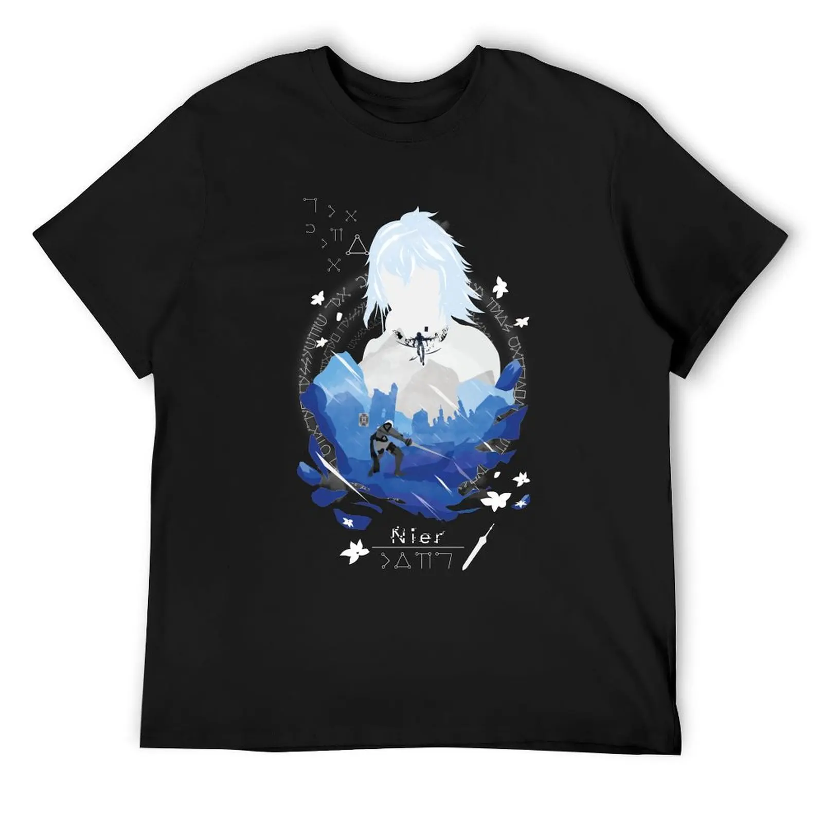 

Brother Nier Negative Space T-Shirt street wear summer tops basketball graphic tees mens shirts graphic tee