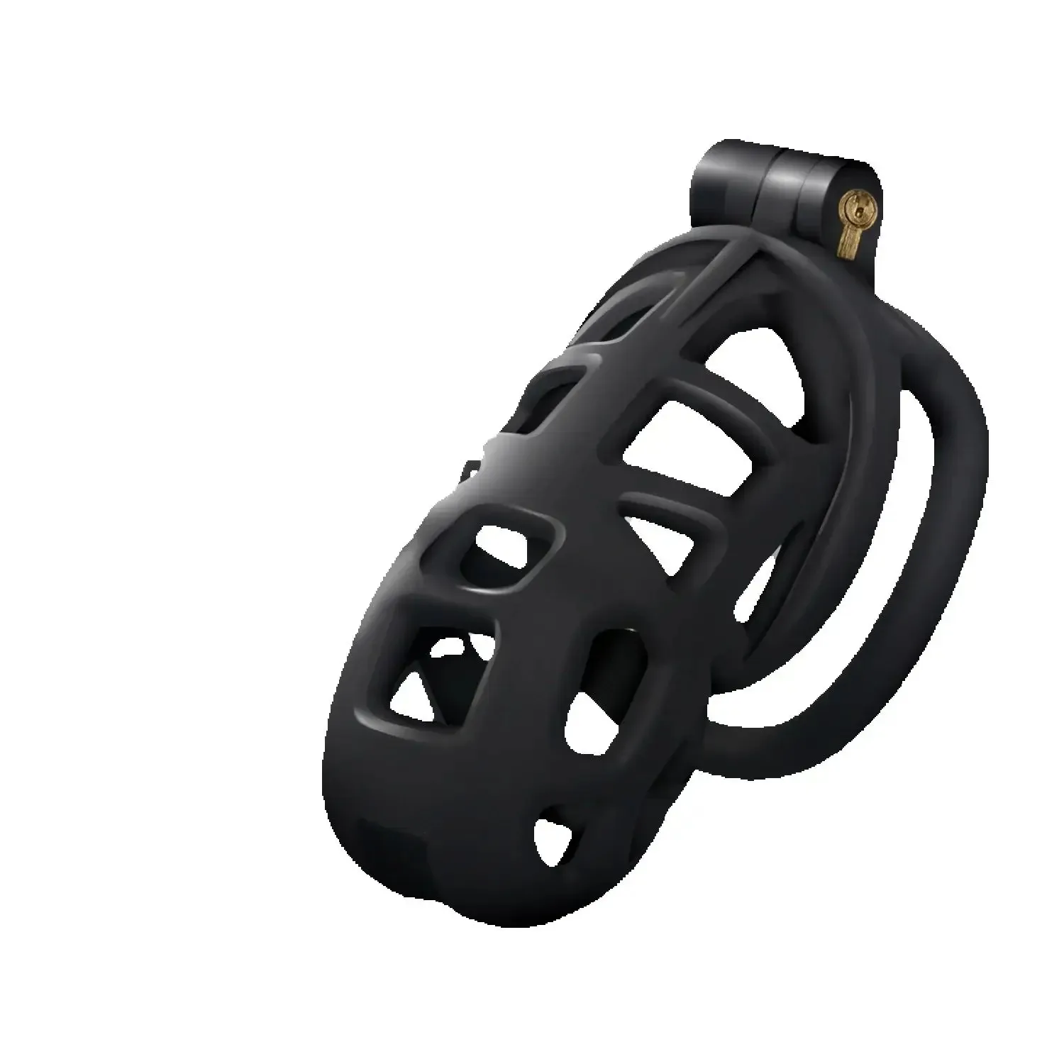 SM Cobra Chastity Lock in Black Luxury Matte Finish SM Fetish Breathable Male Chastity Device Prohibited Abstinence Masturbation
