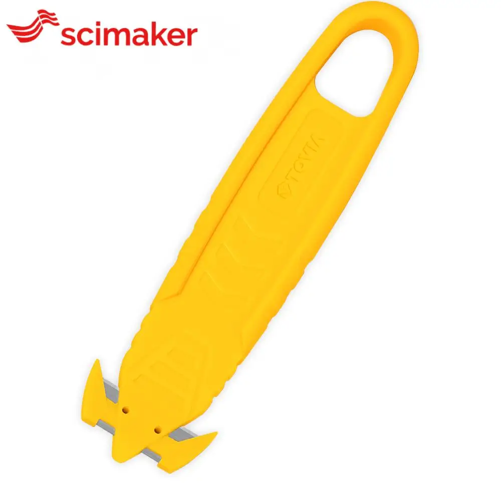 SCIMAKER Safety Box Cutter Utility knife Double-sided blade Cardboard Parcel Package Tape House office security Knife Tools