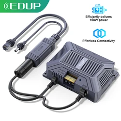 EDUP SK0091 Starlink Mini 12V Adapter Kit 180W 5 in 1 Gigabit ESD Shielded with USB & TypeC Outputs and DC 9-36V Converter