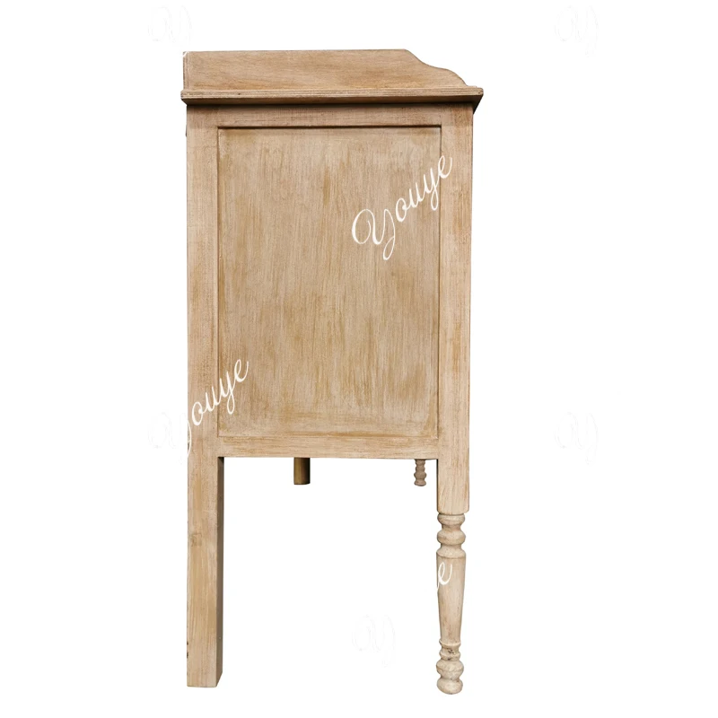 J الأمريكية الفرنسية البلد خمر جنوب شرق آسيا خشب متين الحديد منحوتة خزانة ذات أدراج خزانة جانبية مدخل خزانة منخفضة ديني #4