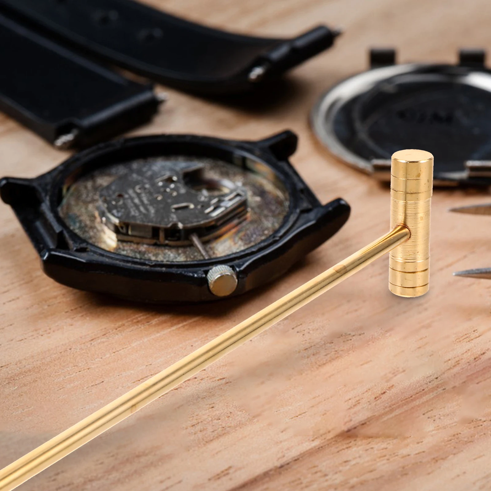 

Mini Solid Brass Hammer for Watch Repair Small Mallet Durable Craft Efficient Maintenance Portable Use jewelry making