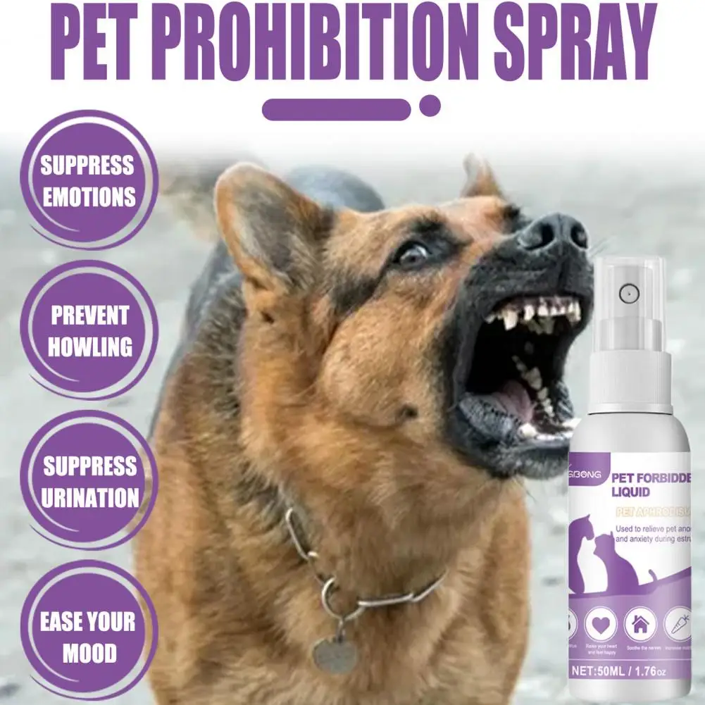 50ml Pet Prohibition Spray Excellent Convenient Pet Liquid Spray Cat Calming Pheromone Travel Spray Pet Product