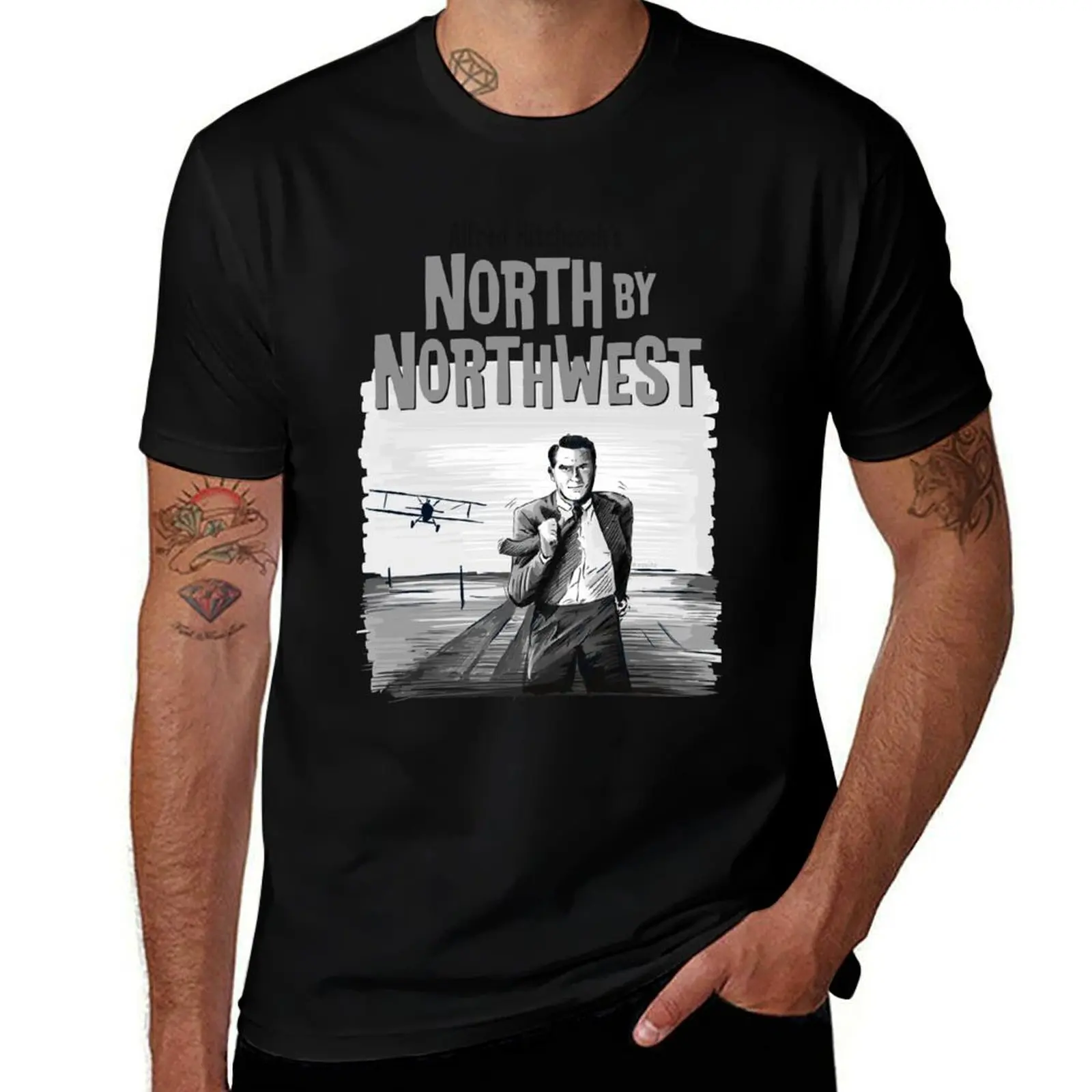 Alfred Hitchcock's North by Northwest T-Shirt Plus Size Lightweight Tee Shirt