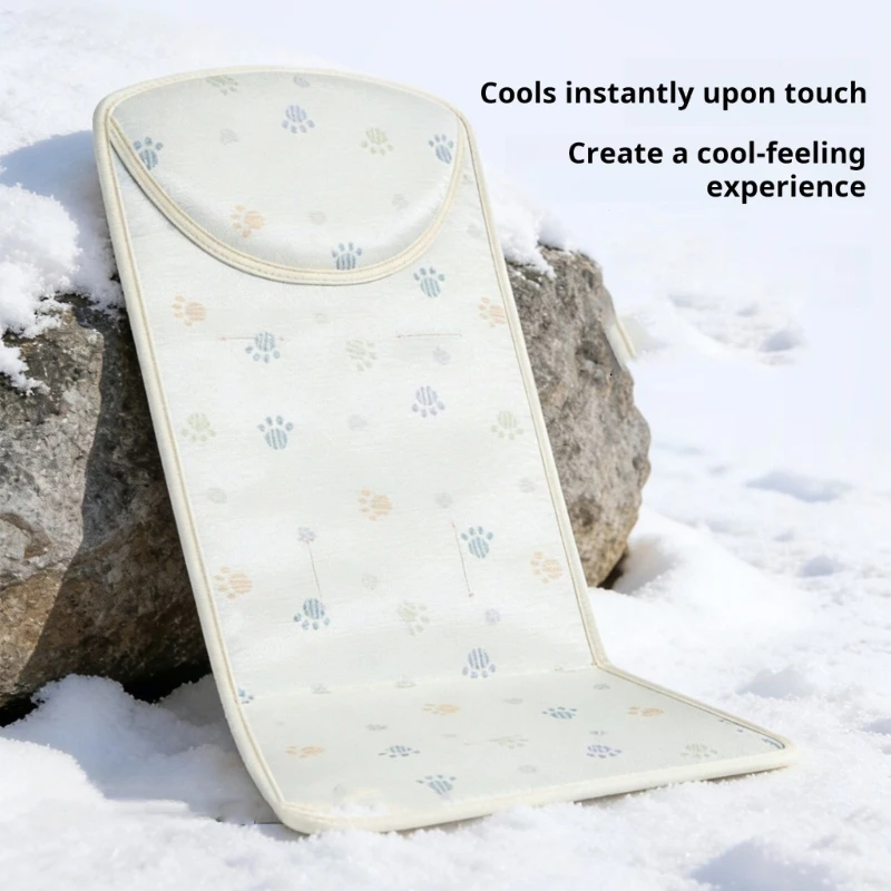 Ice Silk Car Cooling Pad Soft & Cool Ice Fiber Cushions for Infant Strollers Keeps Baby Comfortable In Warm Weather A2UB