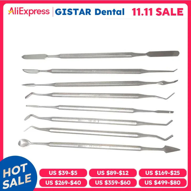 GISTAR 1Pcs Dental Wax Carver Mixing Spatula Knife Composite Filling Resin Instruments Tools Dentist Lab Materials Double Ends