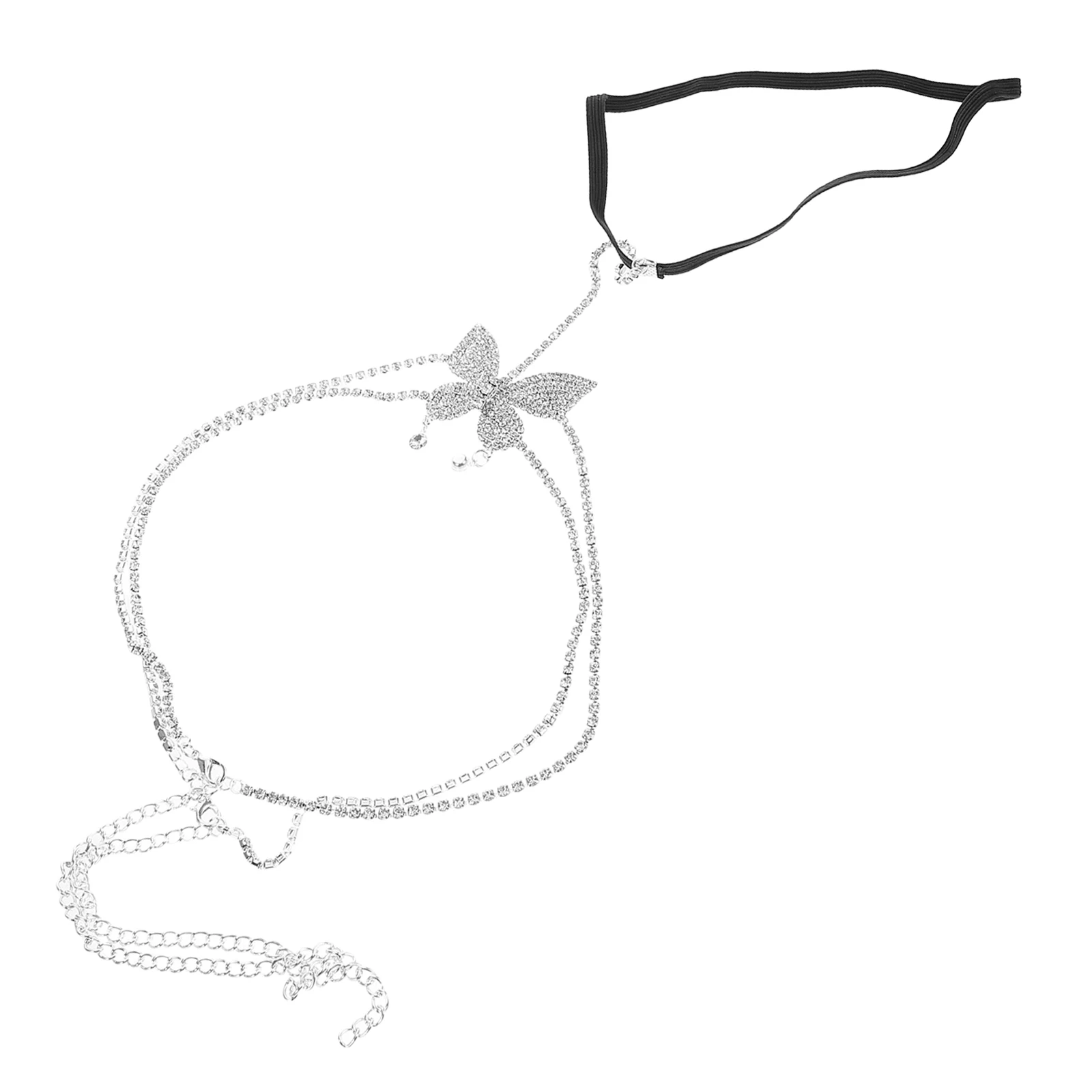 

Butterfly Rhinestone Leg Chain Women's Fashion Accessories Zinc Alloy Body Jewelry Elastic