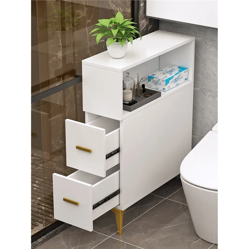 Minimalist modern waterproof bathroom toilet side cabinet, side cabinet, floor-standing bathroom storage cabinet, storage cabine