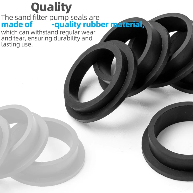 10Pcs 11412 11228 L-Shape O-Rings Gasket Compatible For Intex Sand Filter Pump Motor, For Pool Hose Gasket