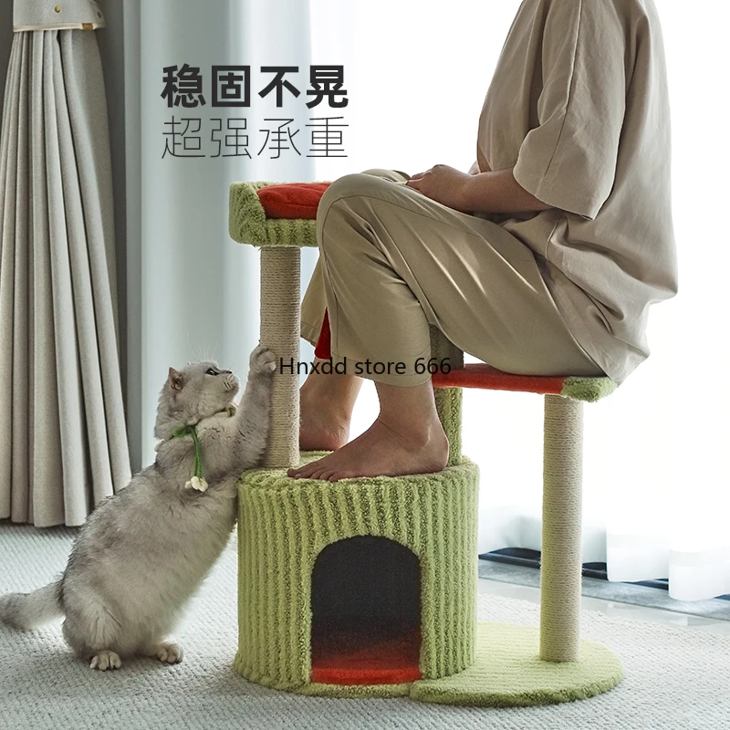 Cat climbing frame and nest integrated cat wear-resistant toy